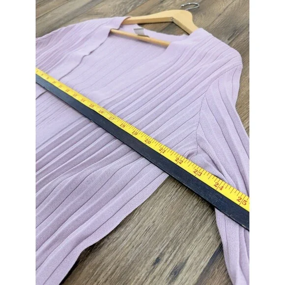 Chico’s Womens Open Front Cardigan Sweater Purple Long Sleeve Size 1 - Picture 14 of 17